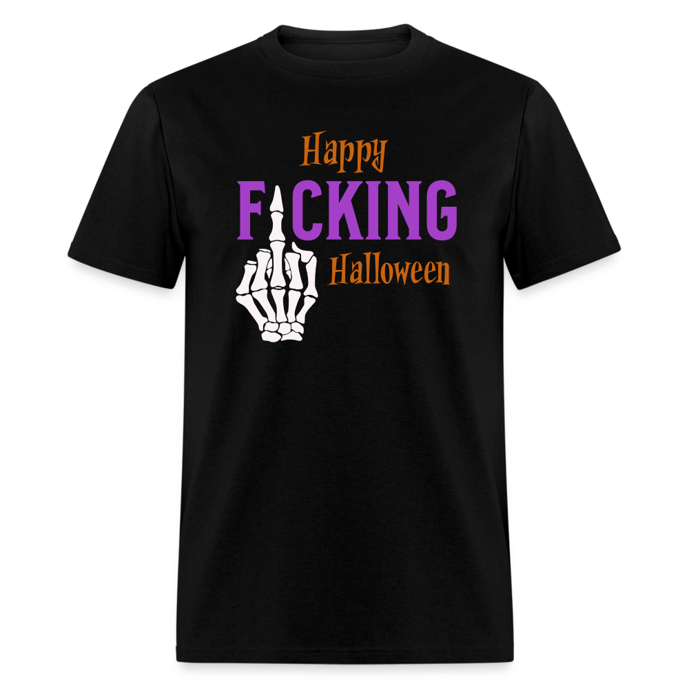 Happy Fcking Halloween T-Shirt - black