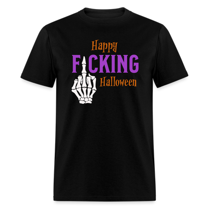 Happy Fcking Halloween T-Shirt - black