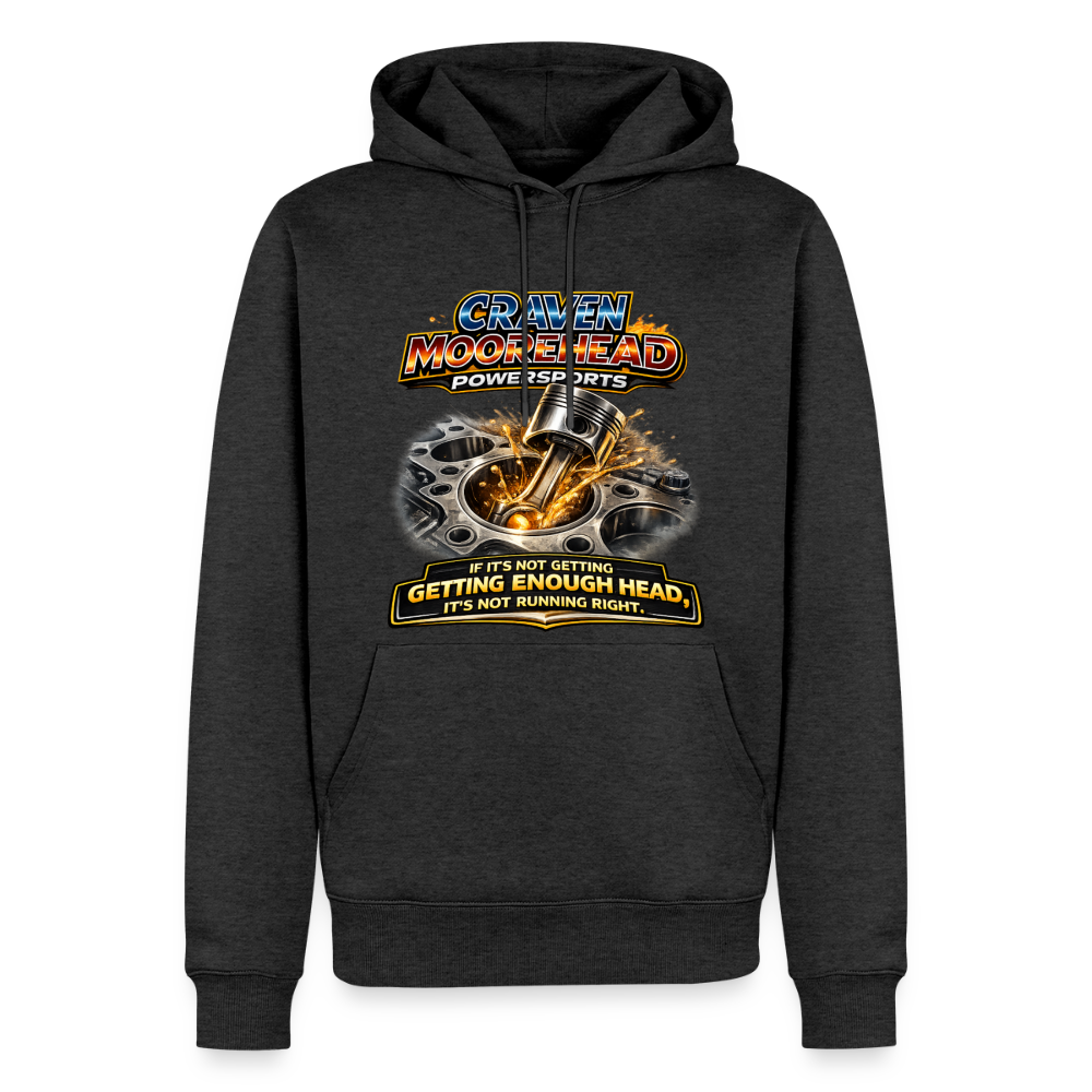 Craven Moorehead Powersports Funny Adult Humor Premium Hoodie Color: Heather Anthracite