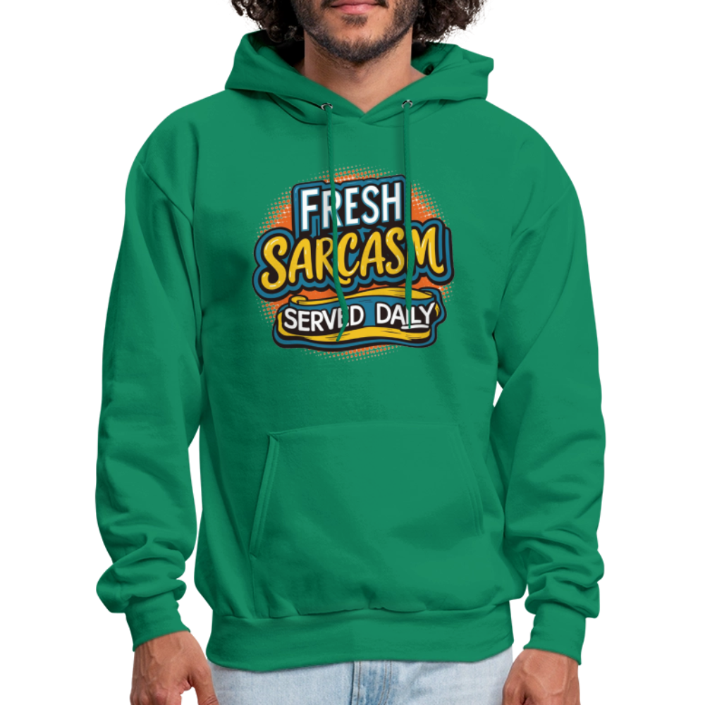 Fresh Sarcasm Served Daily Hoodie - kelly green