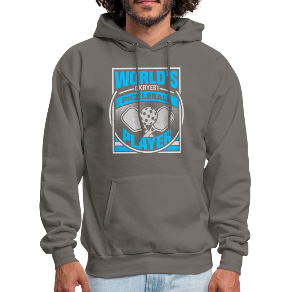 World's Okayest Pickleball Player Hoodie - asphalt gray