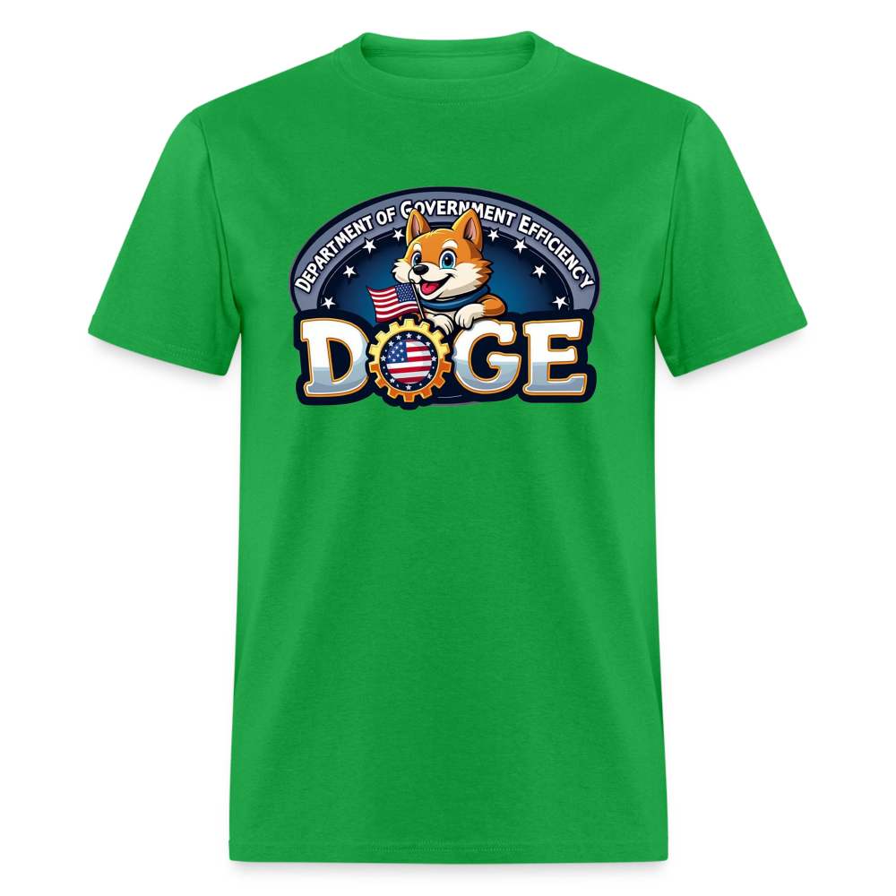 DOGE Logo (Dept of Government Efficiency) T-Shirt - bright green