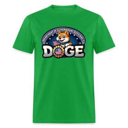 DOGE Logo (Dept of Government Efficiency) T-Shirt - bright green