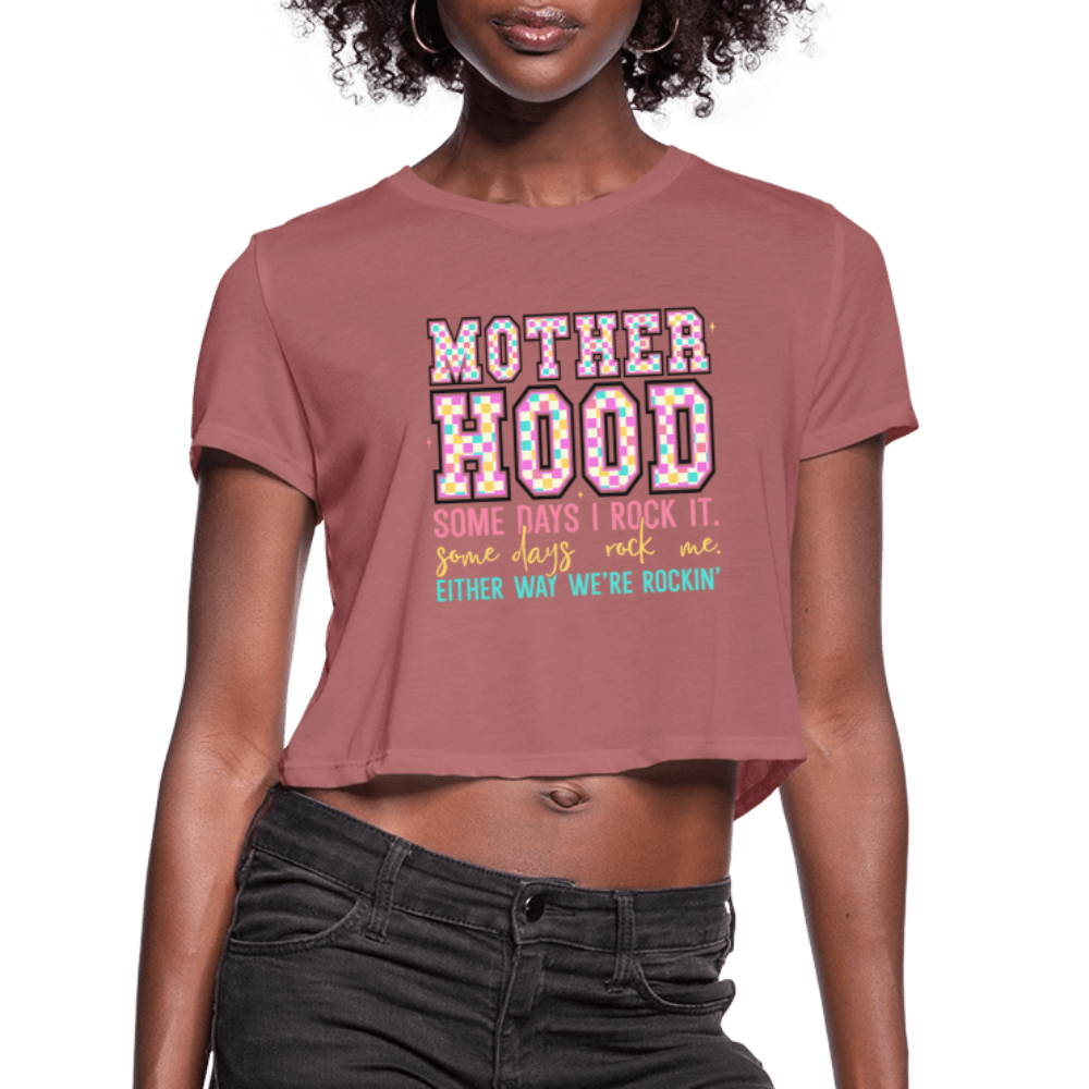 Women's Cropped Top T-Shirt - mauve