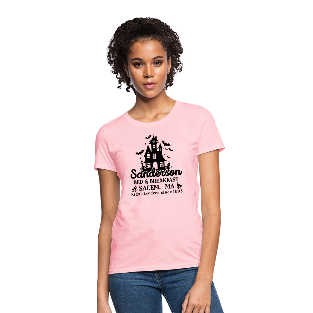 Sanderson Bed & Breakfast Salem MA Women's Contoured T-Shirt (Halloween) - pink