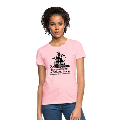 Sanderson Bed & Breakfast Salem MA Women's Contoured T-Shirt (Halloween) - pink