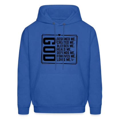 GOD Designed Me Hoodie - royal blue