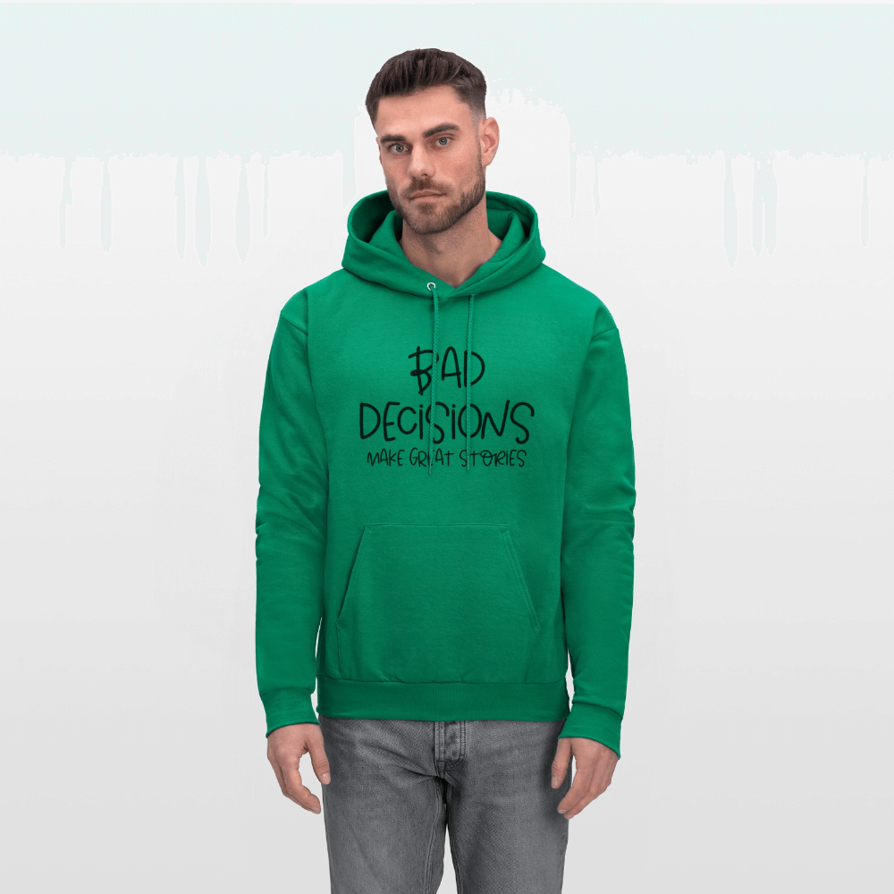Bad Decisions Make Great Stories Hoodie Color: heather gray