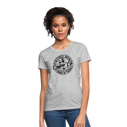 Witches Brew Coffee Co Women's Contoured T-Shirt (Halloween) - heather gray