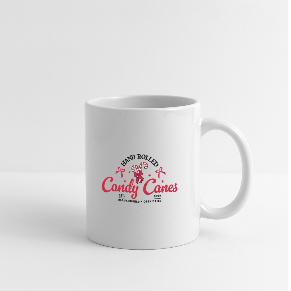 Hand Rolled Candy Canes Coffee Mug - white