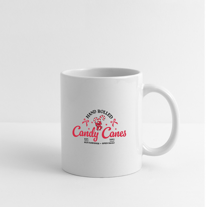 Hand Rolled Candy Canes Coffee Mug - white