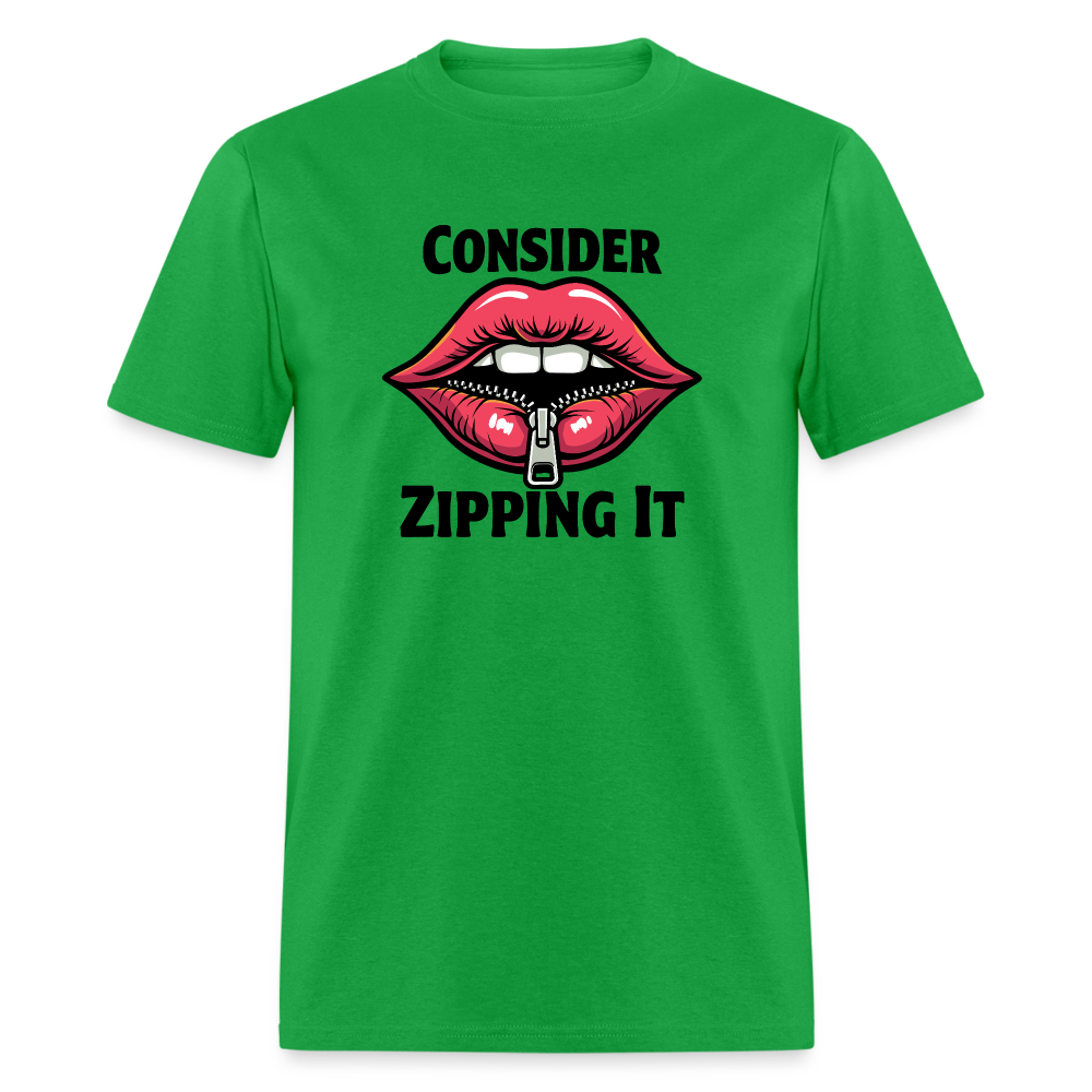 Consider Zipping It T-Shirt - bright green