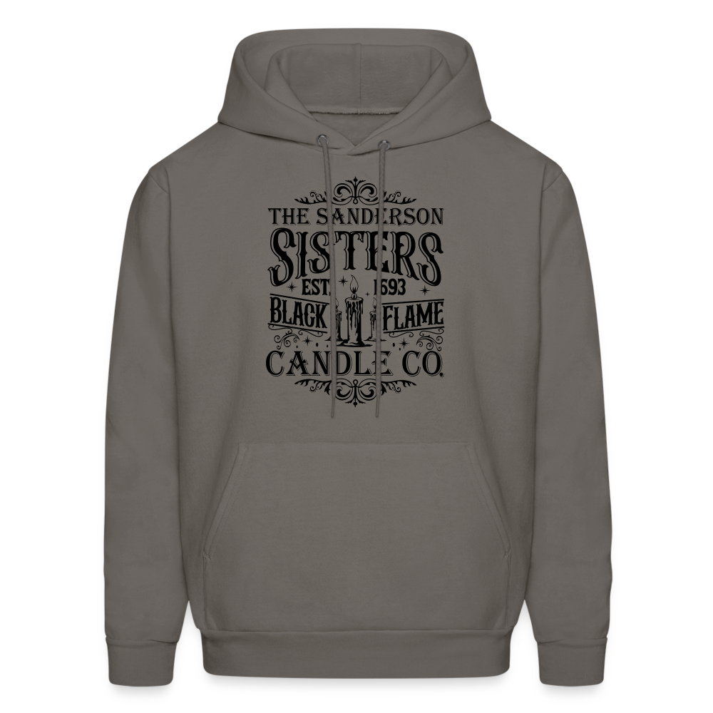 The Sanderson Sisters Black Flame Candle Co. Hoodie (Halloween) - asphalt gray