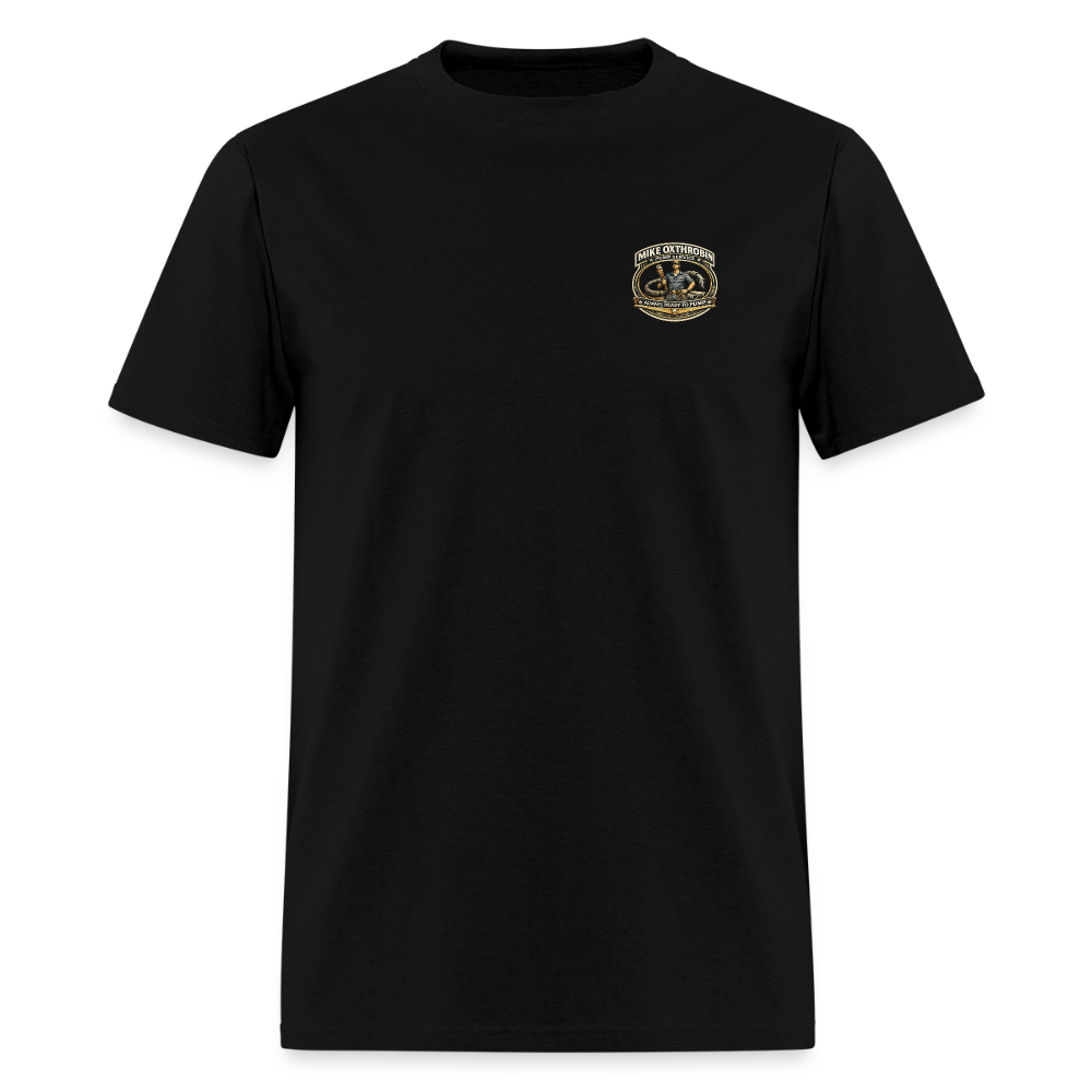 Mike Oxthrobin Pump Service Double-Sided Funny Humor Tee Color: black