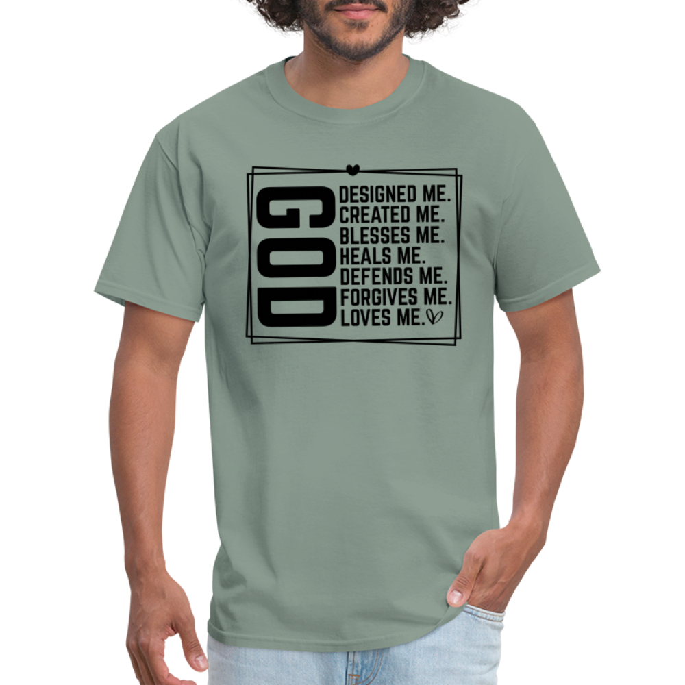 GOD Designed Me T-Shirt - sage