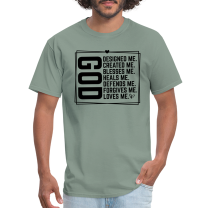 GOD Designed Me T-Shirt - sage