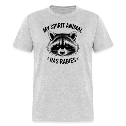 My Spirit Animal Has Rabies T-Shirt - heather gray