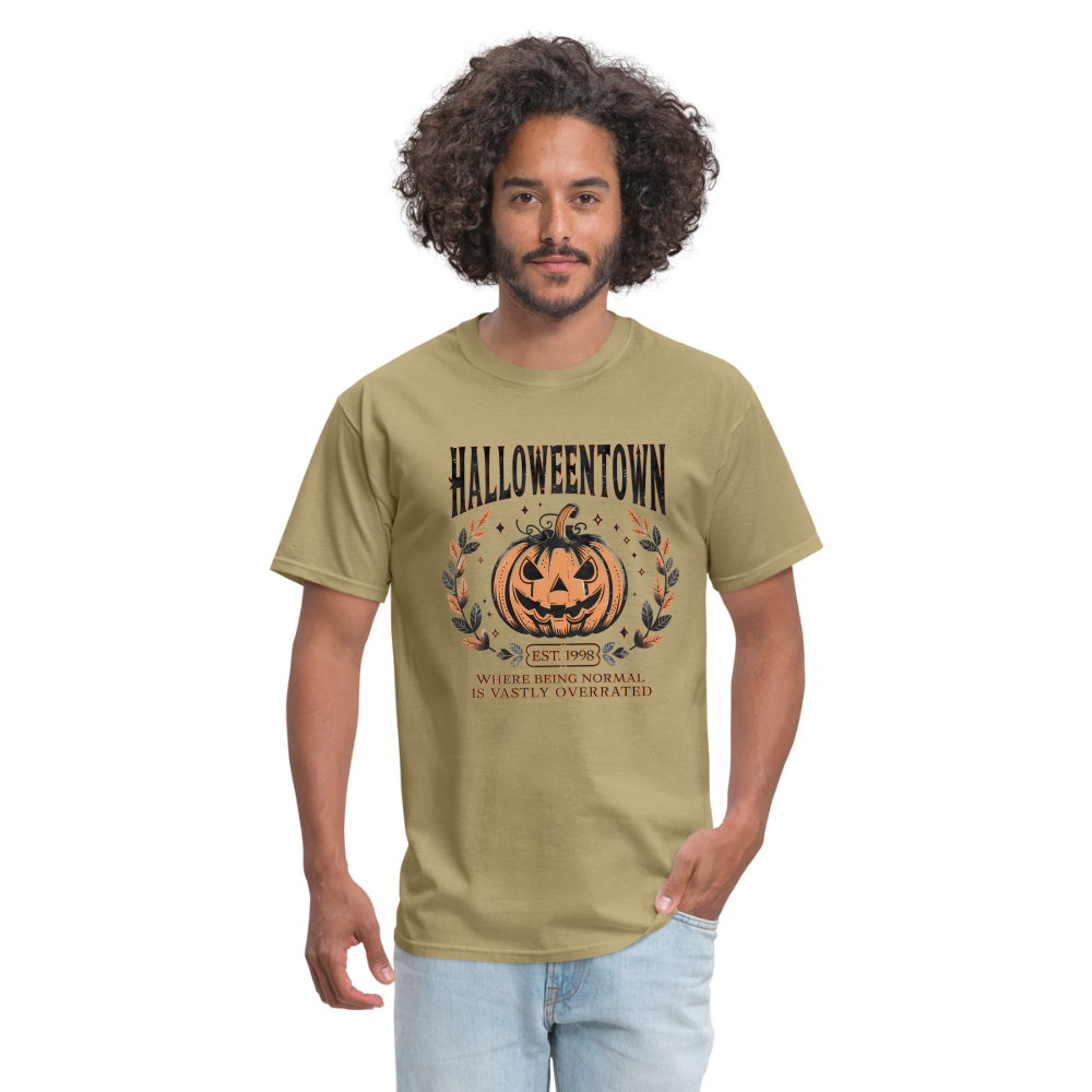 Halloweentown T-Shirt (Where Normal is Overrated) - khaki