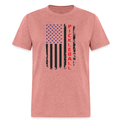 Pickleball Flag T-Shirt - heather mauve