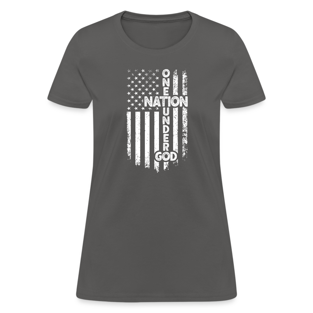 One Nation Under God Women's T-Shirt - charcoal