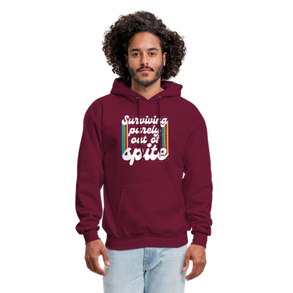 Surviving Purely Out Of Spite Hoodie - burgundy