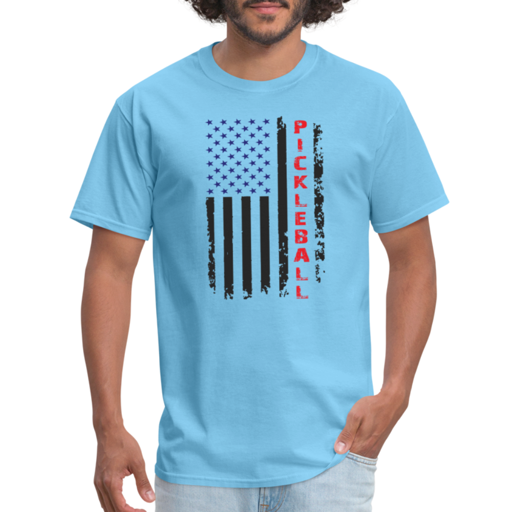 Pickleball Flag T-Shirt - aquatic blue