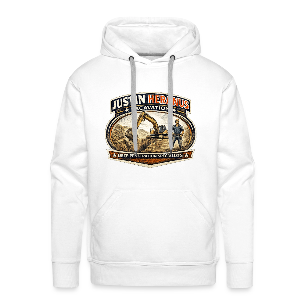 Justin Heranus Drilling Co Hoodie Funny Adult Humor Gear Color: white