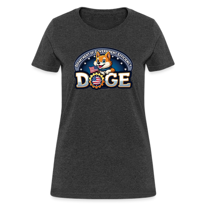 DOGE Logo (Dept of Government Efficiency) Women's Contoured T-Shirt - heather black