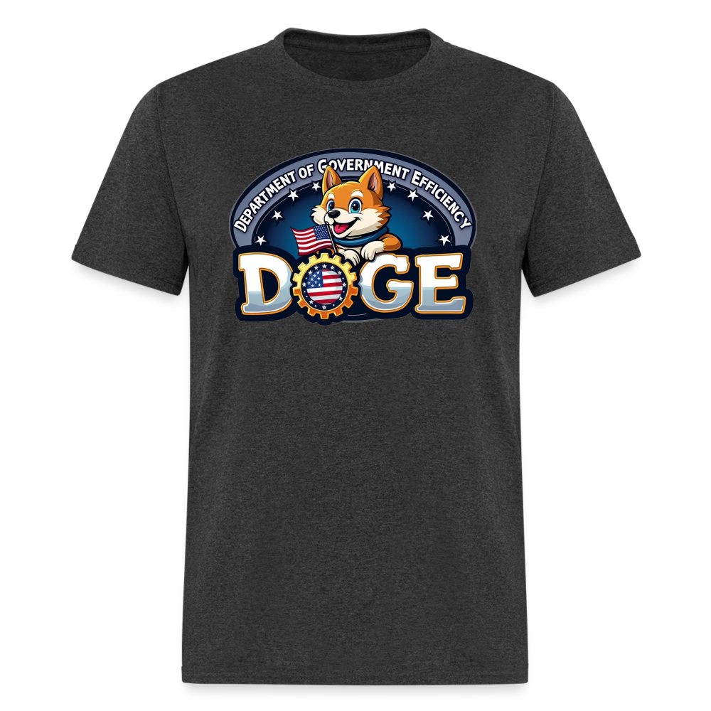 DOGE Logo (Dept of Government Efficiency) T-Shirt - heather black