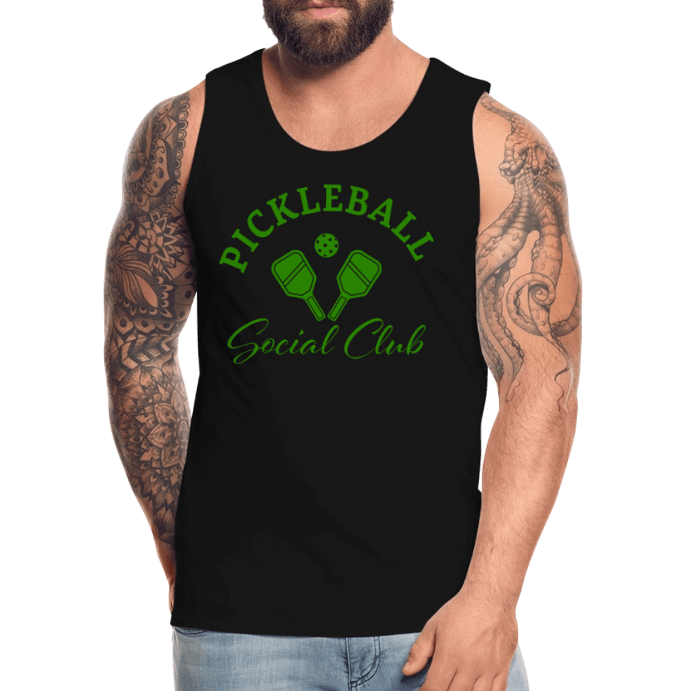Pickleball Social Club Men’s Premium Tank Top Color: white