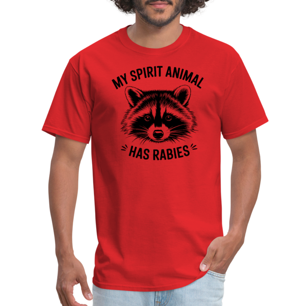 My Spirit Animal Has Rabies T-Shirt - red