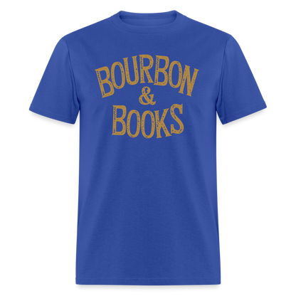 Bourbon & Books T-Shirt - royal blue