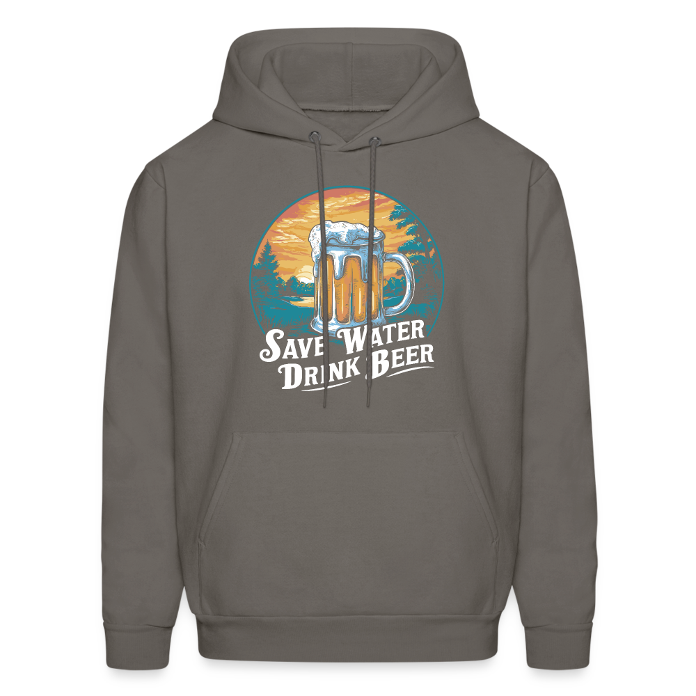 Save Water Drink Beer (Funny Drinking) Hoodie - asphalt gray