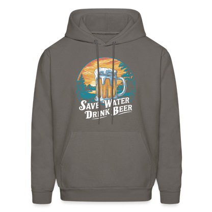 Save Water Drink Beer (Funny Drinking) Hoodie - asphalt gray