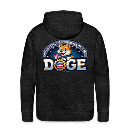 DOGE Men’s Premium Hoodie (front/back print) - charcoal grey