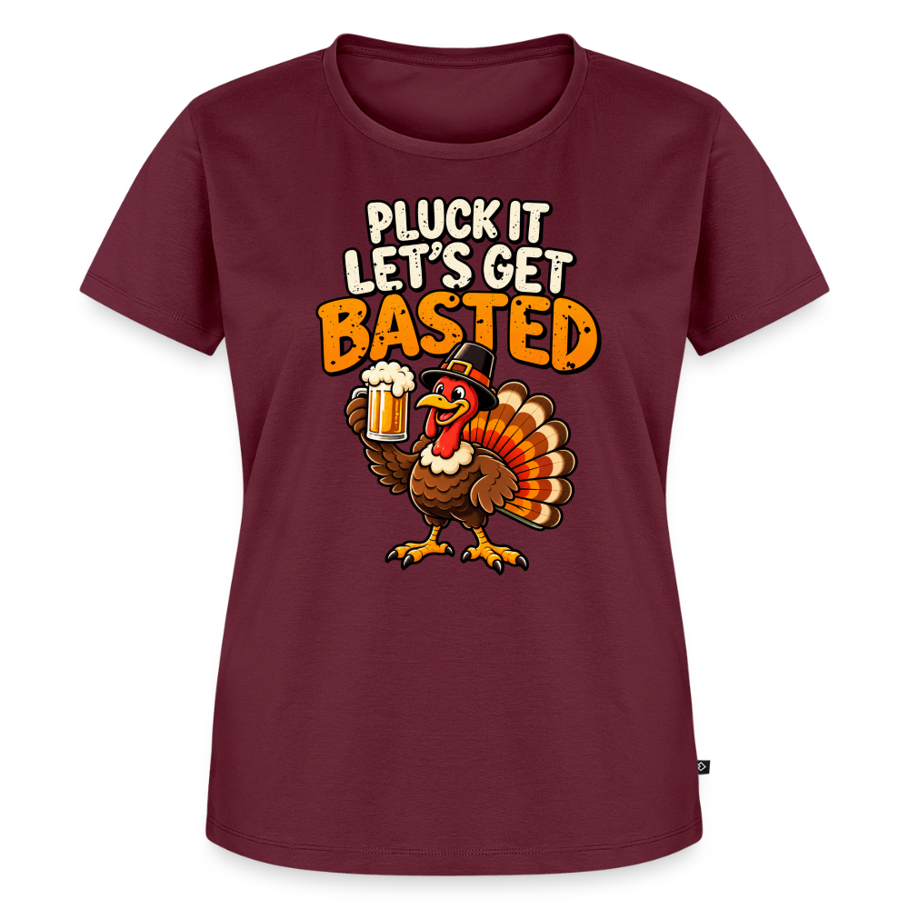 Pluck It Let’s Get Basted Women’s Premium T-Shirt - burgundy