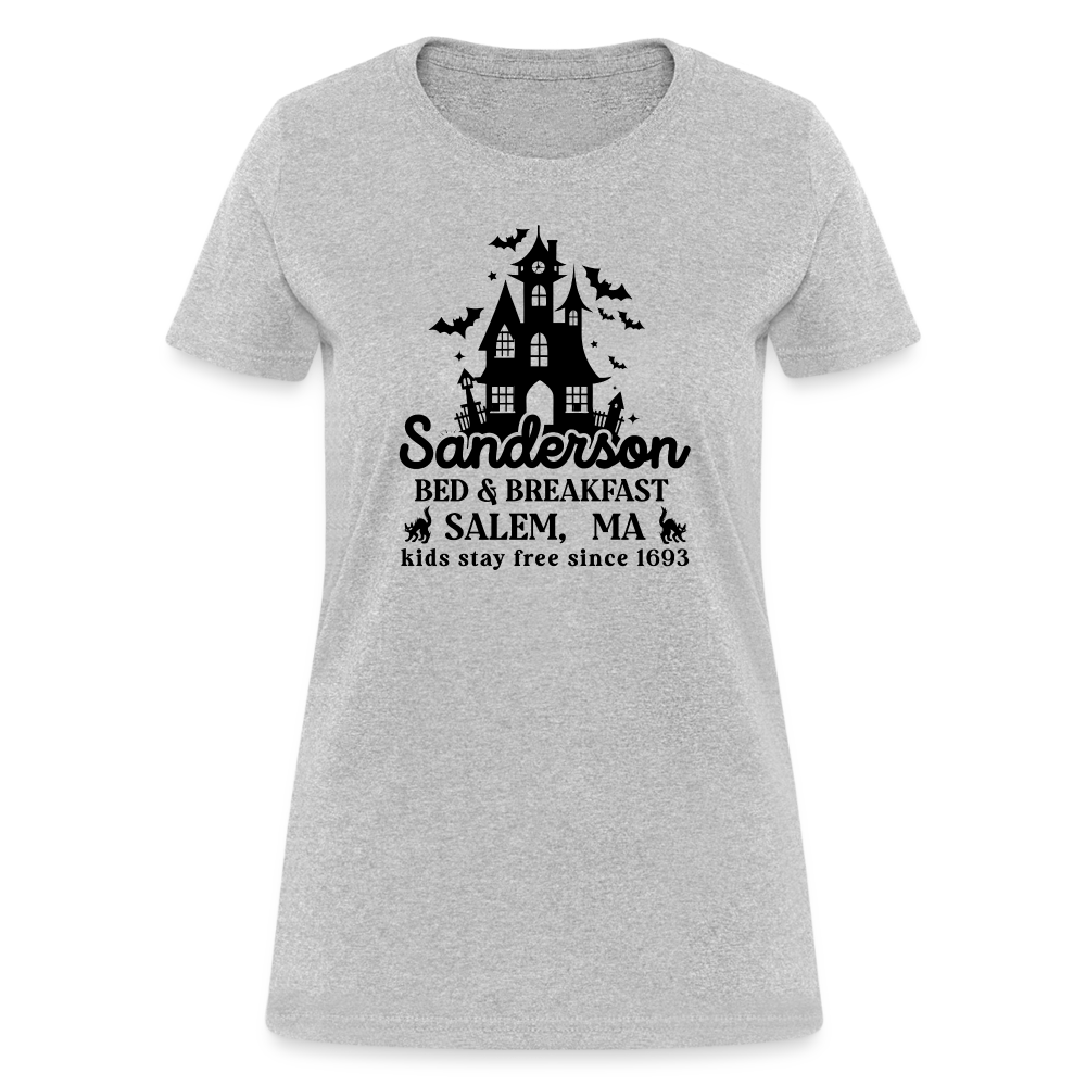 Sanderson Bed & Breakfast Salem MA Women's Contoured T-Shirt (Halloween) - heather gray