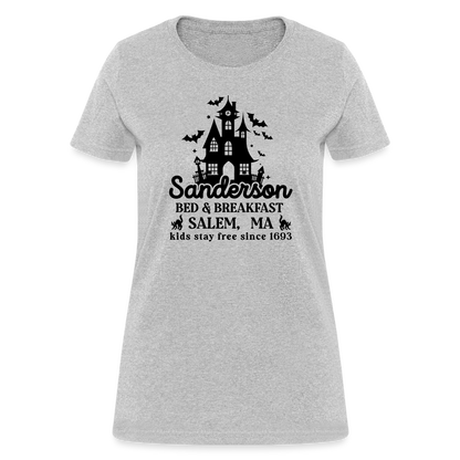 Sanderson Bed & Breakfast Salem MA Women's Contoured T-Shirt (Halloween) - heather gray