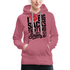 I Love Big Sacks Tight Ends and A Strong D Women’s Premium Hoodie (Football Season)