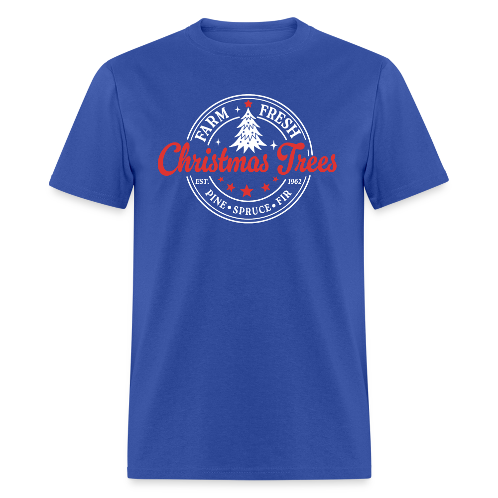 Farm Fresh Christmas Trees T-Shirt - royal blue