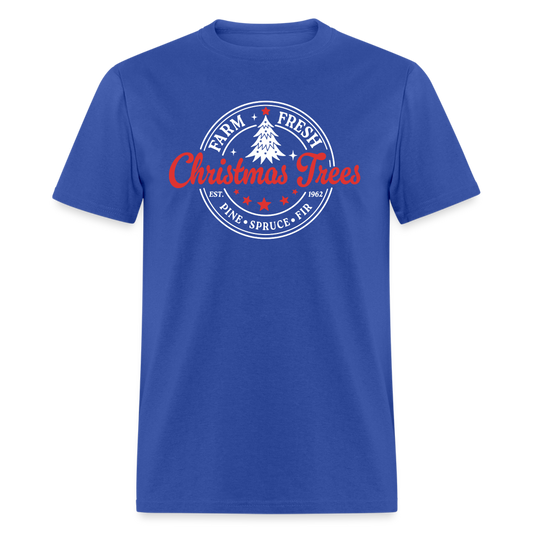 Farm Fresh Christmas Trees T-Shirt - royal blue