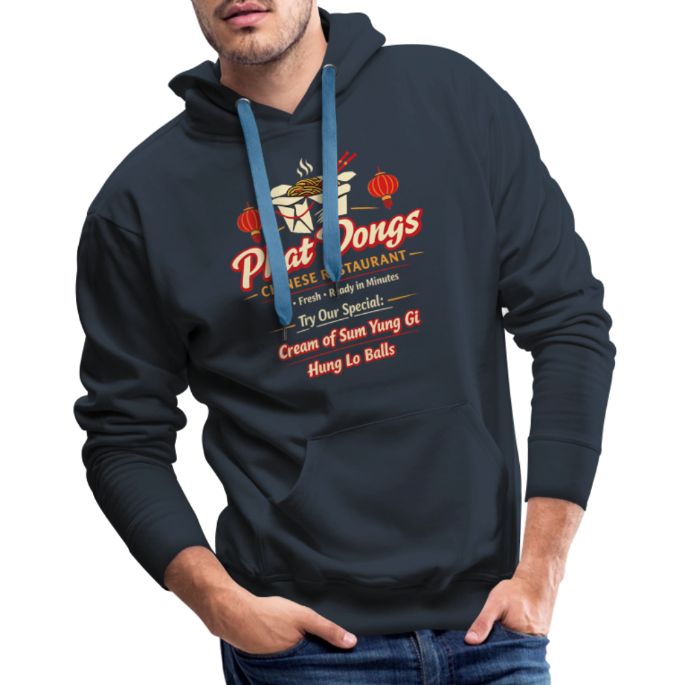 Phat Dongs Funny Chinese Restaurant Hoodie - navy