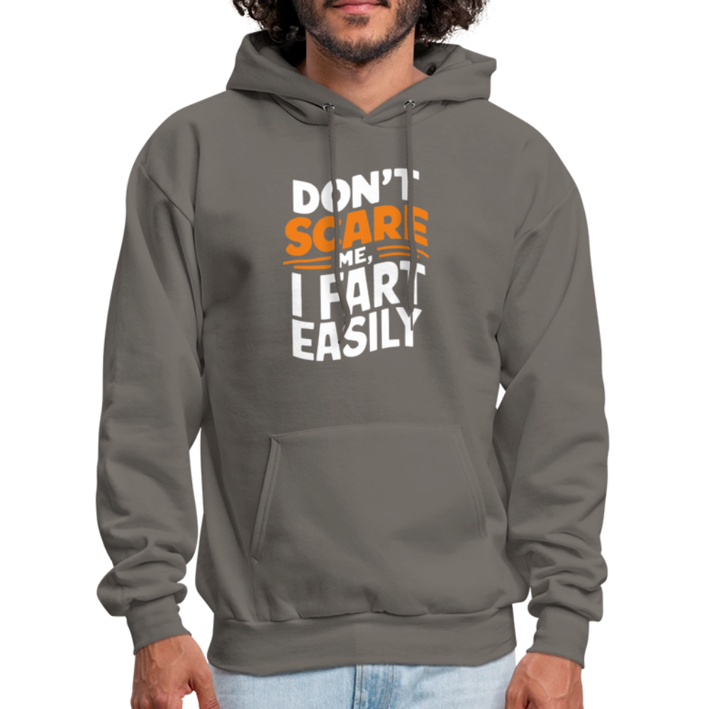 Don't Scare Me I Fart Easily Hoodie - asphalt gray