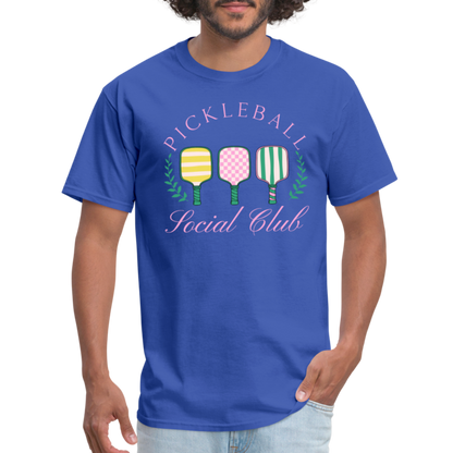 Pickleball Social Club T-Shirt - royal blue