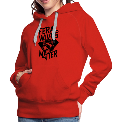 Feral Wives Matter Women’s Premium Hoodie - red