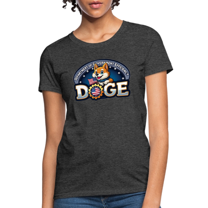 DOGE Logo (Dept of Government Efficiency) Women's Contoured T-Shirt - heather black