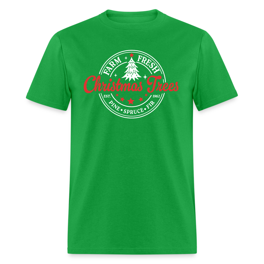 Farm Fresh Christmas Trees T-Shirt - bright green