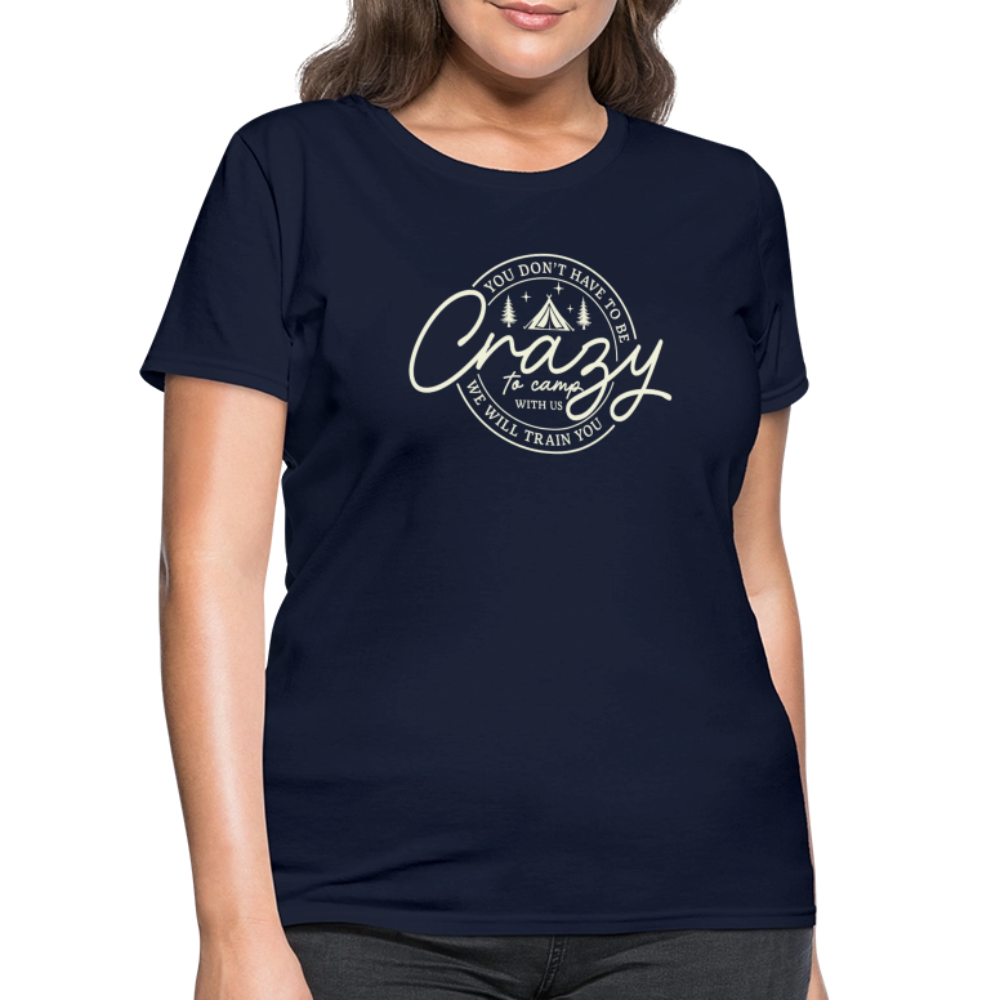 Crazy Camping Women's T-Shirt - navy