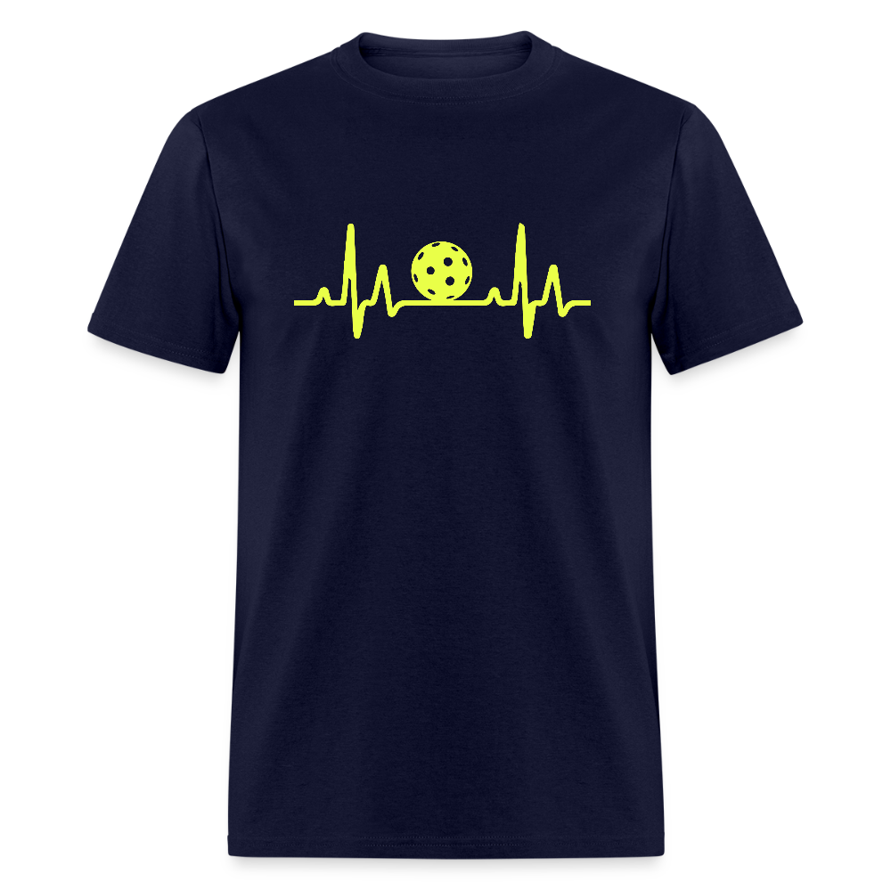 Pickleball Heartbeat T-Shirt - navy