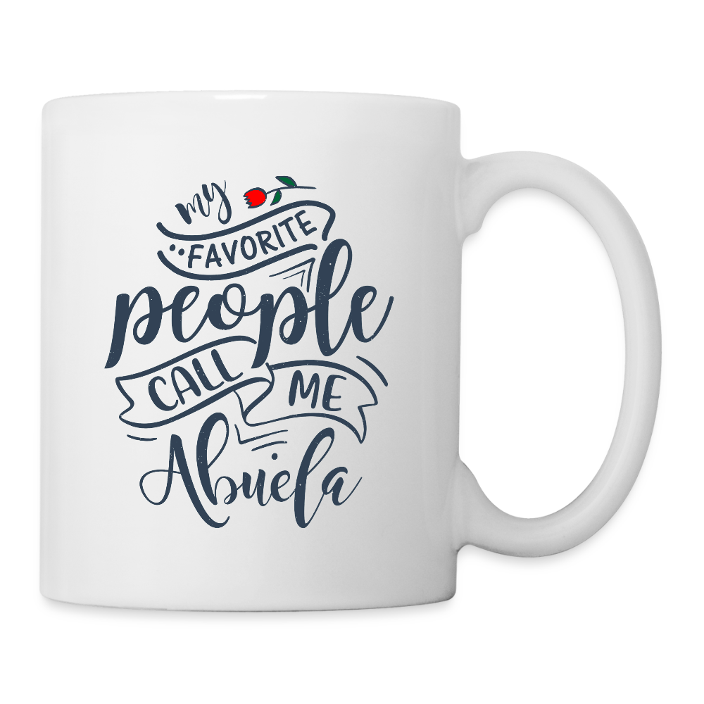 My Favorite People Call Me Abuela Coffee Mug - white